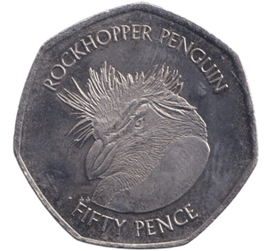 2021 50 PENCE ROCKHOPPER PENGUIN - WORLD COINS - Cambridgeshire Coins