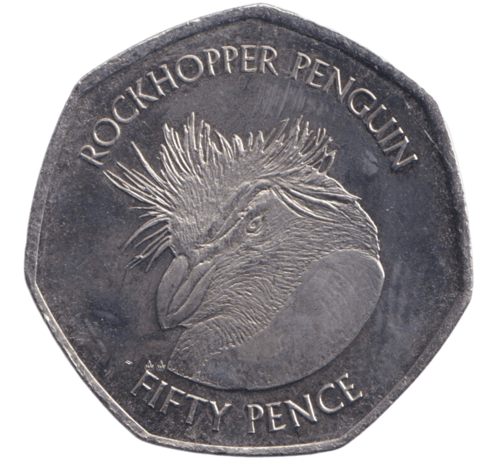 2021 50 PENCE ROCKHOPPER PENGUIN - WORLD COINS - Cambridgeshire Coins