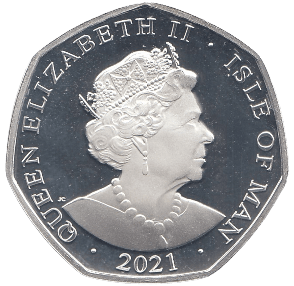 2021 50P ALICE THROUGH THE LOOKING-GLASS ISLE OF MAN SILVER ( PROOF ) - 50P REGIONAL ISSUES - Cambridgeshire Coins