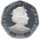 2021 50P ALICE THROUGH THE LOOKING-GLASS ISLE OF MAN SILVER ( PROOF ) - 50P REGIONAL ISSUES - Cambridgeshire Coins