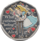 2021 50P ALICE THROUGH THE LOOKING - GLASS ISLE OF MAN SILVER ( PROOF ) - 50P REGIONAL ISSUES - Cambridgeshire Coins