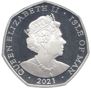 2021 50P ALICE THROUGH THE LOOKING-GLASS ISLE OF MAN SILVER ( PROOF ) - 50P REGIONAL ISSUES - Cambridgeshire Coins