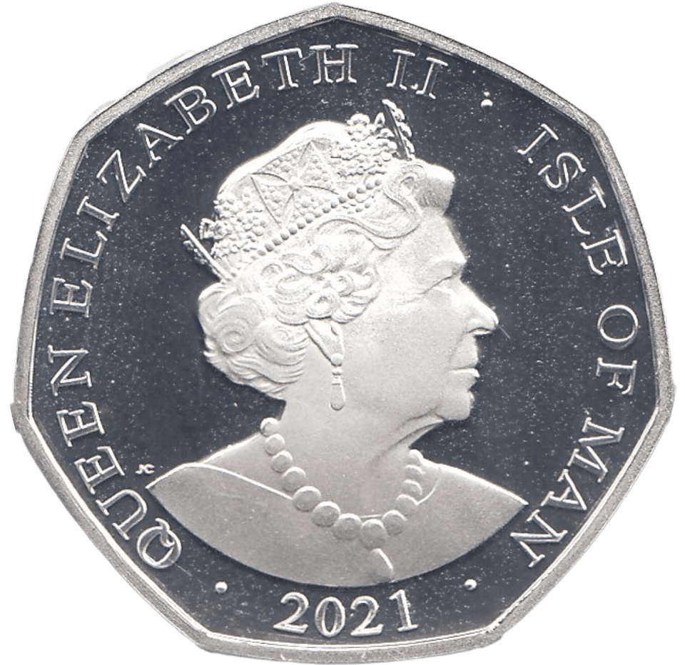 2021 50P ALICE THROUGH THE LOOKING-GLASS ISLE OF MAN SILVER ( PROOF ) - 50P REGIONAL ISSUES - Cambridgeshire Coins