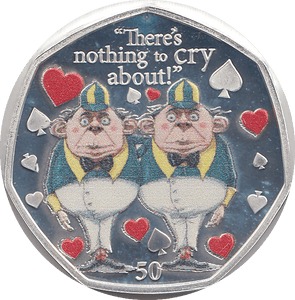 2021 50P ALICE TWEEDLE DEE AND TWEEDLE DUM ISLE OF MAN SILVER ( PROOF ) - 50P REGIONAL ISSUES - Cambridgeshire Coins