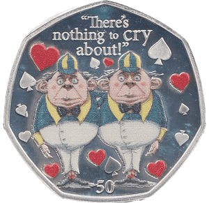 2021 50P ALICE TWEEDLE DEE AND TWEEDLE DUM ISLE OF MAN SILVER ( PROOF ) - 50P REGIONAL ISSUES - Cambridgeshire Coins