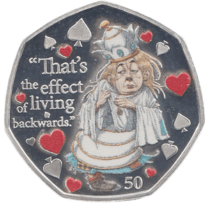 2021 50P ALICE WHITE QUEEN ISLE OF MAN SILVER ( PROOF ) - 50P REGIONAL ISSUES - Cambridgeshire Coins