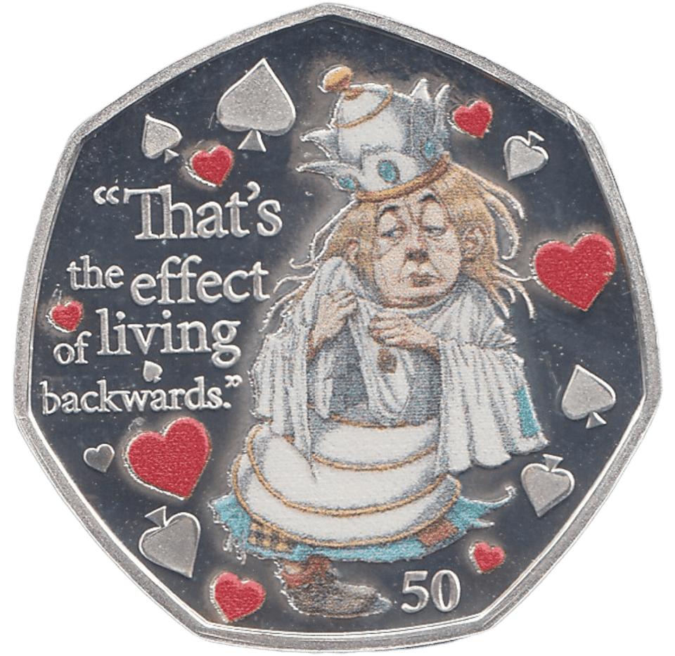 2021 50P ALICE WHITE QUEEN ISLE OF MAN SILVER ( PROOF ) - 50P REGIONAL ISSUES - Cambridgeshire Coins