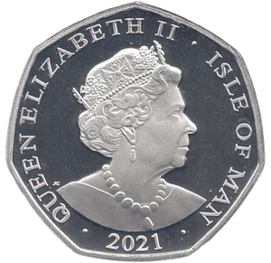 2021 50P ALICE WHITE QUEEN ISLE OF MAN SILVER ( PROOF ) - 50P REGIONAL ISSUES - Cambridgeshire Coins