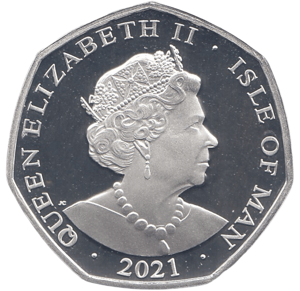 2021 50P ALICE WHITE QUEEN ISLE OF MAN SILVER ( PROOF ) - 50P REGIONAL ISSUES - Cambridgeshire Coins