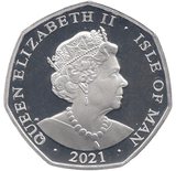 2021 50P ALICE WHITE QUEEN ISLE OF MAN SILVER ( PROOF ) - 50P REGIONAL ISSUES - Cambridgeshire Coins