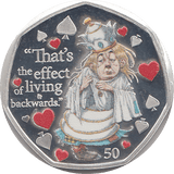 2021 50P ALICE WHITE QUEEN ISLE OF MAN SILVER ( PROOF ) - 50P REGIONAL ISSUES - Cambridgeshire Coins