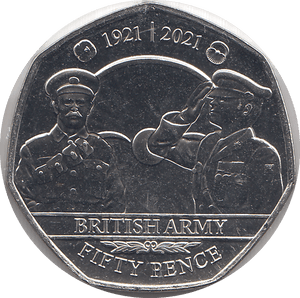 2021 50P BRITISH ARMY BAILIWICK OF JERSEY ( BU ) - 50P REGIONAL ISSUES - Cambridgeshire Coins