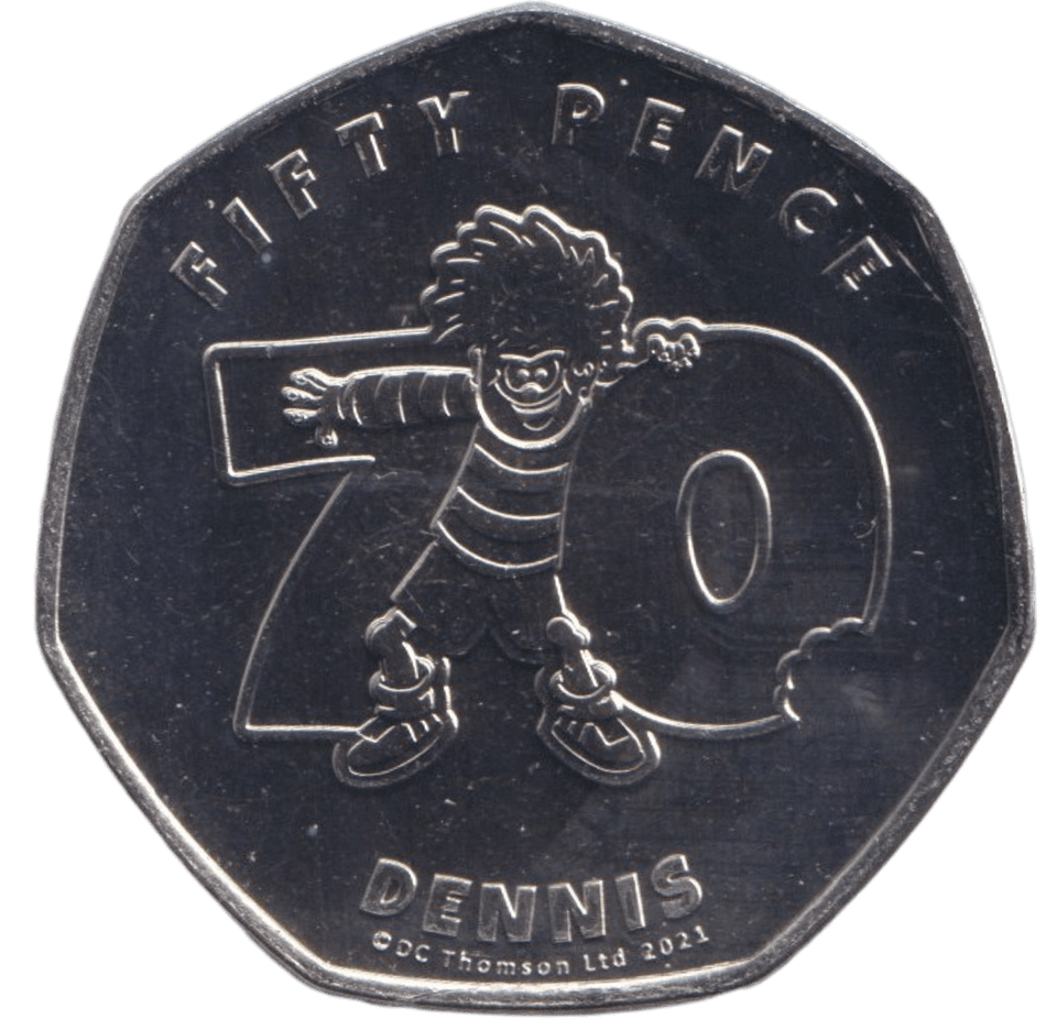 2021 50P BU DENNIS THE MENACE - 50p BU - Cambridgeshire Coins