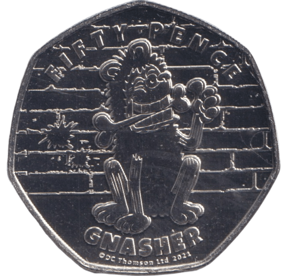 2021 50P BU GNASHER DENNIS THE MENACE SERIES - 50p BU - Cambridgeshire Coins