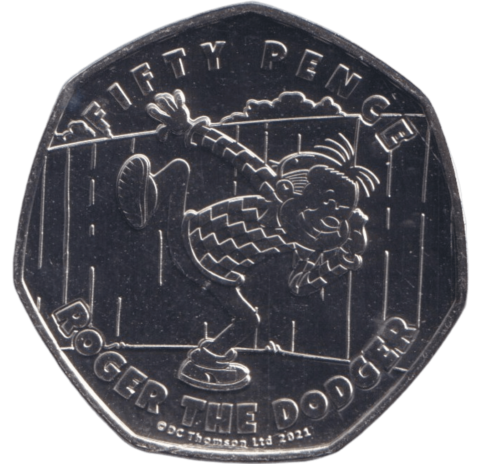 2021 50P BU ROGER THE DODGER DENNIS THE MENACE SERIES - 50p BU - Cambridgeshire Coins