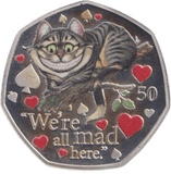 2021 50P CHESHIRE CAT ISLE OF MAN SILVER ( PROOF ) - 50P REGIONAL ISSUES - Cambridgeshire Coins