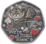 2021 50P CHESHIRE CAT ISLE OF MAN SILVER ( PROOF ) - 50P REGIONAL ISSUES - Cambridgeshire Coins