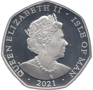 2021 50P CHESHIRE CAT ISLE OF MAN SILVER ( PROOF ) - 50P REGIONAL ISSUES - Cambridgeshire Coins