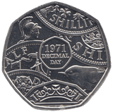 2021 50P DECIMAL DAY 50TH ANNIVERSARY ( BU ) - WORLD COINS - Cambridgeshire Coins