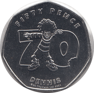 2021 50P DENNIS PITCAIRN ISLANDS ( BU ) - 50P REGIONAL ISSUES - Cambridgeshire Coins