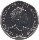2021 50P DENNIS PITCAIRN ISLANDS ( BU ) - 50P REGIONAL ISSUES - Cambridgeshire Coins