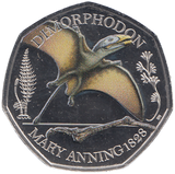 2021 50P DIMORPHODON COLOURED ( BU ) - WORLD COINS - Cambridgeshire Coins