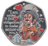 2021 50P MAD HATTER ISLE OF MAN SILVER ( PROOF ) - 50P REGIONAL ISSUES - Cambridgeshire Coins