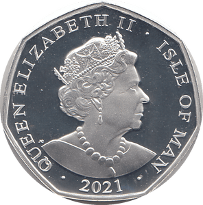 2021 50P MAD HATTER ISLE OF MAN SILVER ( PROOF ) - 50P REGIONAL ISSUES - Cambridgeshire Coins