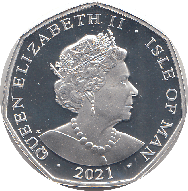 2021 50P MAD HATTER ISLE OF MAN SILVER ( PROOF ) - 50P REGIONAL ISSUES - Cambridgeshire Coins