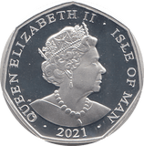 2021 50P MAD HATTER ISLE OF MAN SILVER ( PROOF ) - 50P REGIONAL ISSUES - Cambridgeshire Coins