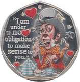 2021 50P MAD HATTER ISLE OF MAN SILVER ( PROOF ) - 50P REGIONAL ISSUES - Cambridgeshire Coins