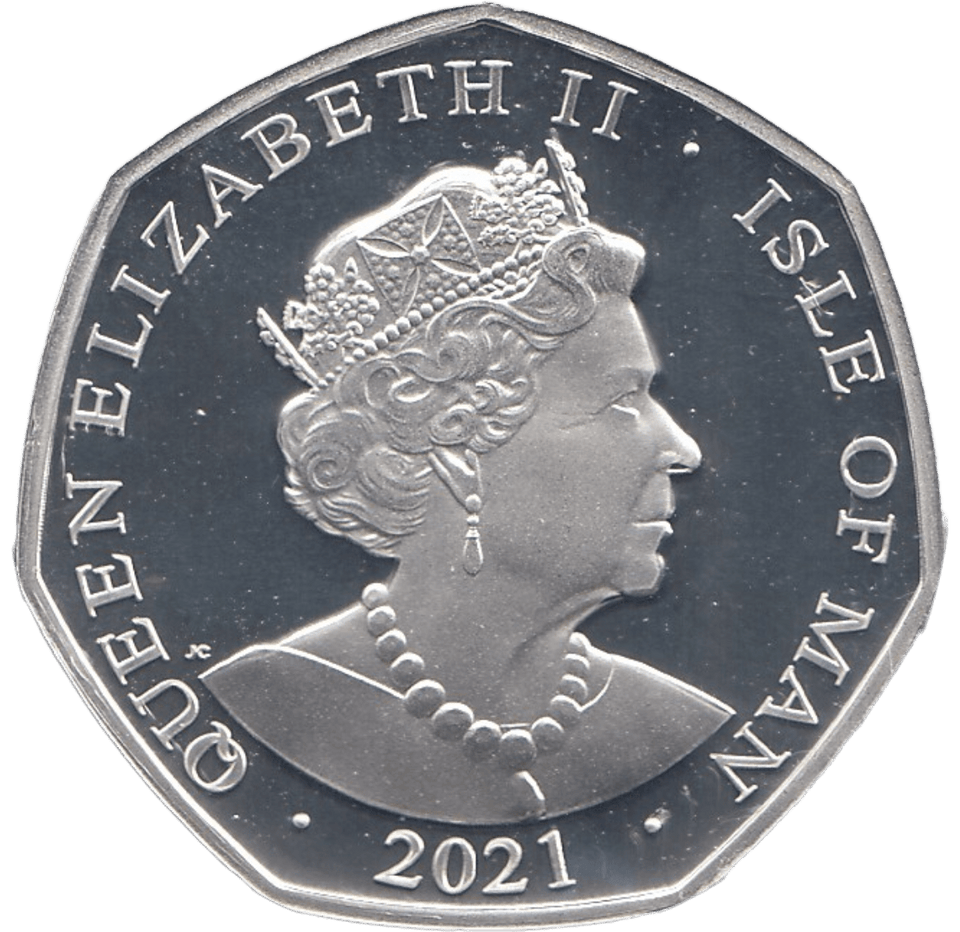 2021 50P MAD HATTER ISLE OF MAN SILVER ( PROOF ) - 50P REGIONAL ISSUES - Cambridgeshire Coins