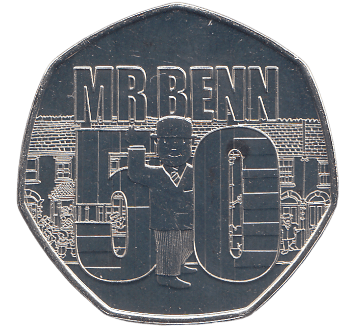 2021 50P MR BENN 50TH ANNIVERSARY ( BU ) - 50P Silver Proof - Cambridgeshire Coins
