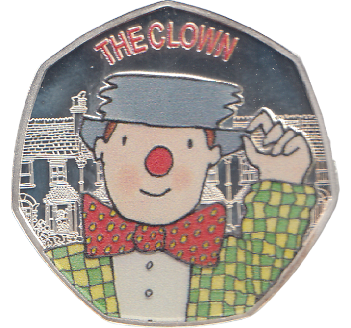 2021 50P MR BENN THE CLOWN SILVER 9 PROOF ) COLOURISED - 50P Silver Proof - Cambridgeshire Coins
