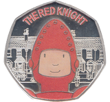 2021 50P MR BENN THE RED KNIGHT SILVER ( PROOF ) COLOURISED - 50P Silver Proof - Cambridgeshire Coins