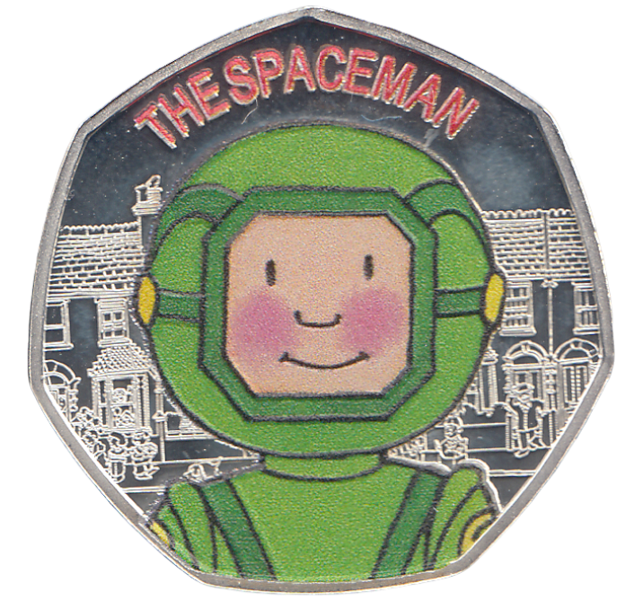 2021 50P MR BENN THE SPACEMAN SILVER ( PROOF ) COLOURISED - 50P Silver Proof - Cambridgeshire Coins