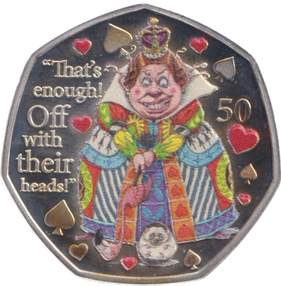 2021 50P QUEEN OF HEARTS ISLE OF MAN SILVER ( PROOF ) - 50P REGIONAL ISSUES - Cambridgeshire Coins