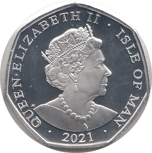 2021 50P QUEEN OF HEARTS ISLE OF MAN SILVER ( PROOF ) - 50P REGIONAL ISSUES - Cambridgeshire Coins
