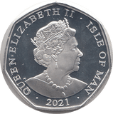 2021 50P QUEEN OF HEARTS ISLE OF MAN SILVER ( PROOF ) - 50P REGIONAL ISSUES - Cambridgeshire Coins