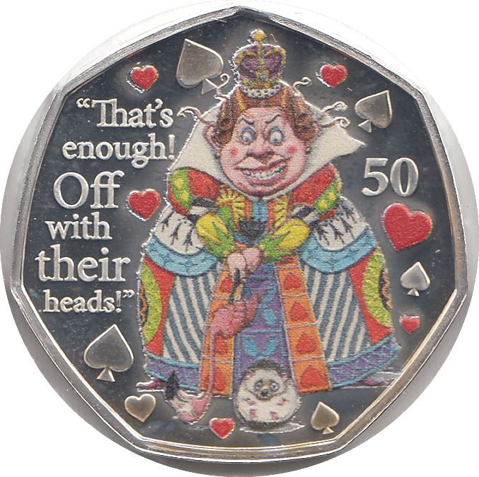 2021 50P QUEEN OF HEARTS ISLE OF MAN SILVER ( PROOF ) - 50P REGIONAL ISSUES - Cambridgeshire Coins
