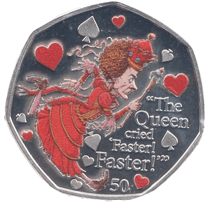 2021 50P RED QUEEN ISLE OF MAN SILVER ( PROOF ) - 50P REGIONAL ISSUES - Cambridgeshire Coins
