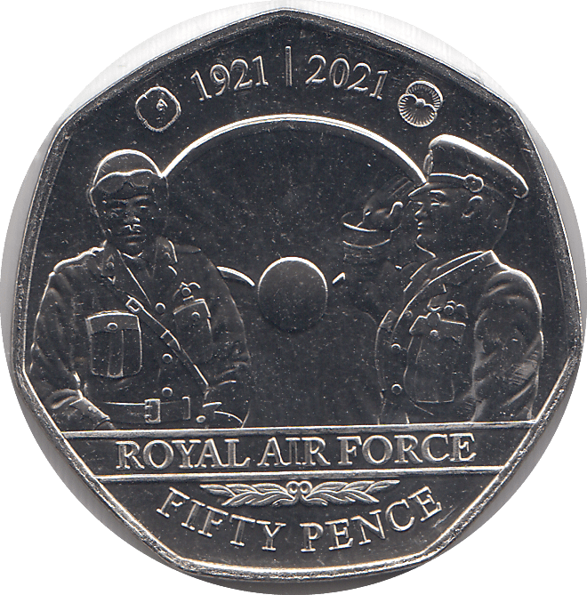 2021 50P ROYAL AIR FORCE BAILIWICK OF JERSEY ( BU ) - 50P REGIONAL ISSUES - Cambridgeshire Coins