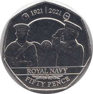 2021 50P ROYAL NAVY BAILIWICK OF JERSEY ( BU ) - 50P REGIONAL ISSUES - Cambridgeshire Coins