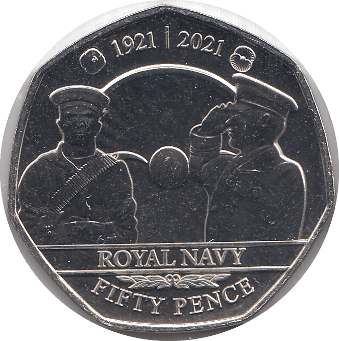 2021 50P ROYAL NAVY BAILIWICK OF JERSEY ( BU ) - 50P REGIONAL ISSUES - Cambridgeshire Coins