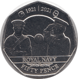 2021 50P ROYAL NAVY BAILIWICK OF JERSEY ( BU ) - 50P REGIONAL ISSUES - Cambridgeshire Coins