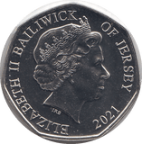 2021 50P ROYAL NAVY BAILIWICK OF JERSEY ( BU ) - 50P REGIONAL ISSUES - Cambridgeshire Coins