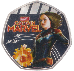2021 50P SHAPED COIN MARVEL - 50P SHAPED COIN - Cambridgeshire Coins