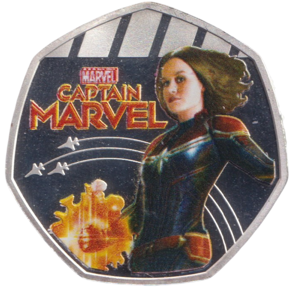 2021 50P SHAPED COIN MARVEL - 50P SHAPED COIN - Cambridgeshire Coins