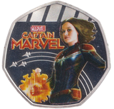 2021 50P SHAPED COIN MARVEL - 50P SHAPED COIN - Cambridgeshire Coins