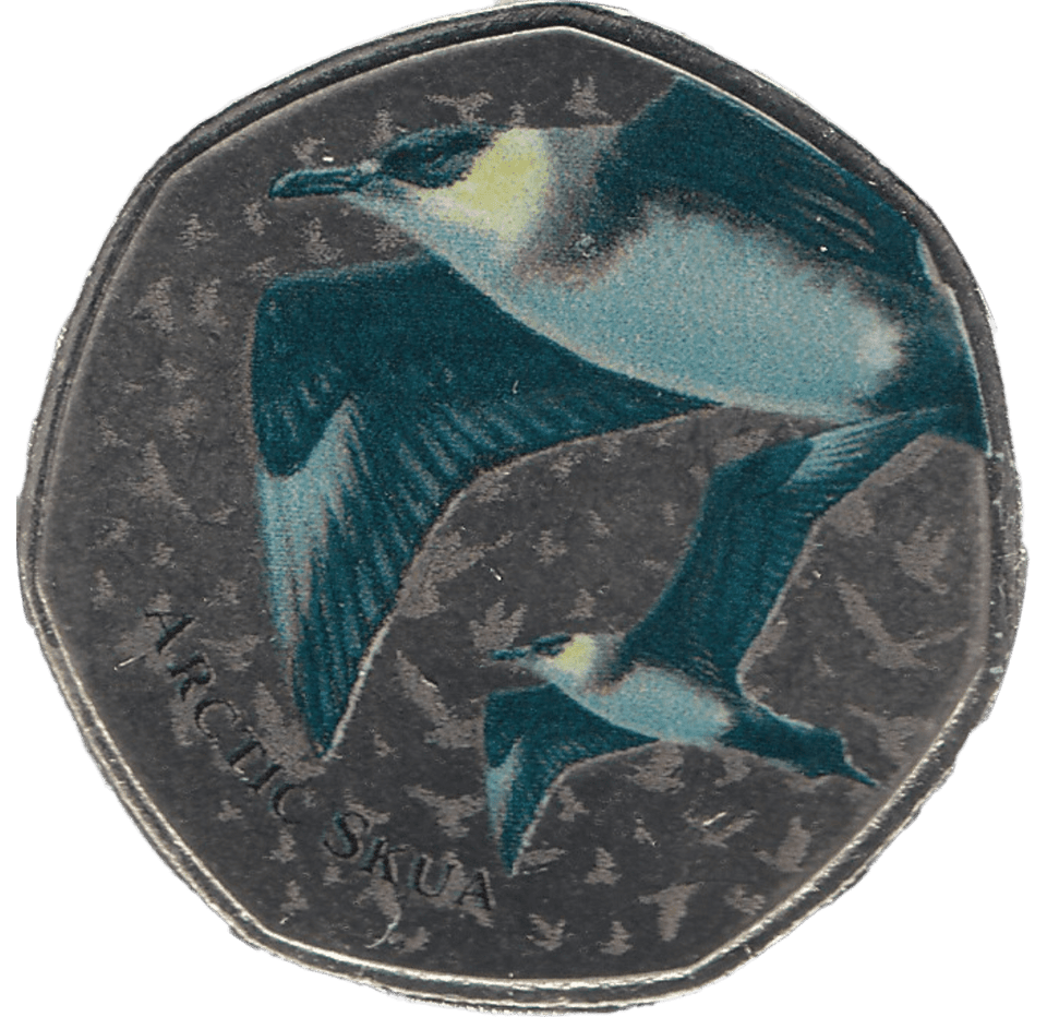 2021 50P SHAPED MEDALLION ARCTIC SKUA - 50P SHAPED COIN - Cambridgeshire Coins